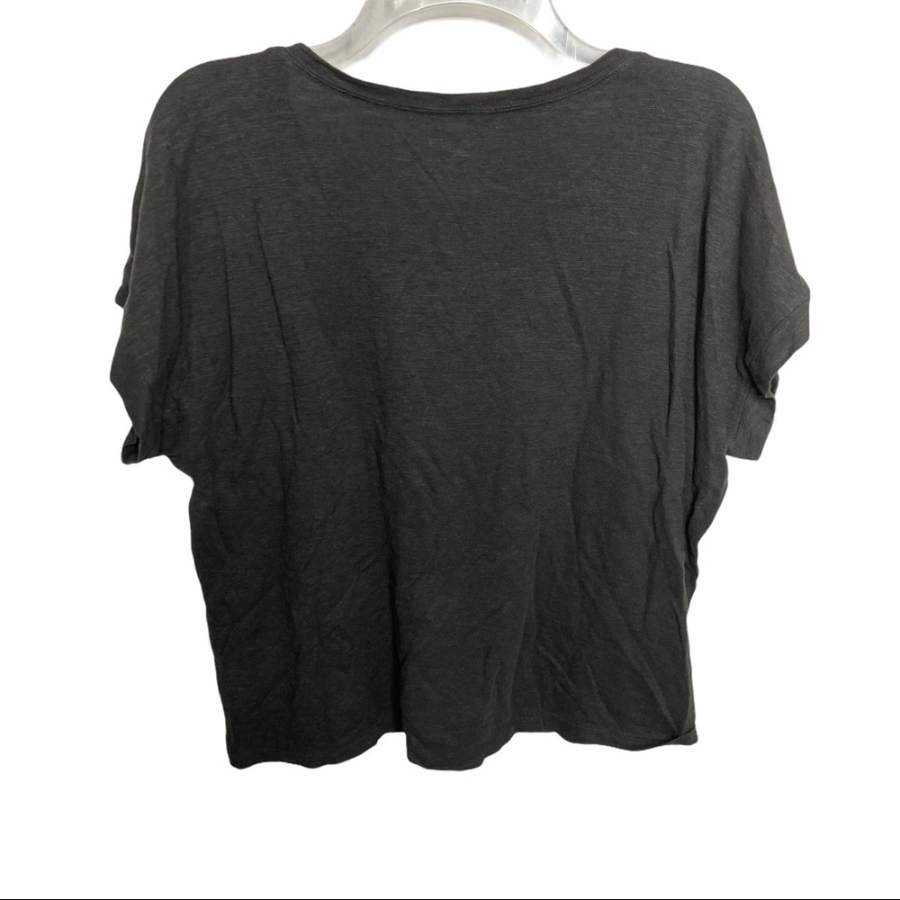 NWT Eileen Fisher Scoop Neck Crop Tee Graphite - Picture 5 of 6